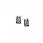 Women's Brass Silver Plated Pendant Set (Blue)