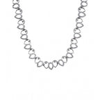 Women's Brass Silver Plated Necklace set (Silver)