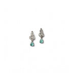 Women's Brass Silver Plated Necklace set (Turquoise)