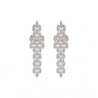 Women's Brass Silver Plated Necklace set (Silver)