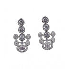 Women's Brass Silver Plated Necklace set (White)
