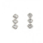 Women's Brass Silver Plated Necklace set (White)
