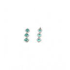Women's Brass Silver Plated Necklace set (Green)