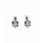 Women's Brass Silver Plated Necklace set (Green)