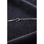 Women's Brass Silver Plated Necklace set (Silver)
