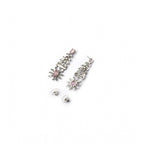Women's Brass Silver Plated Necklace set (Pink)