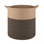 Cotton 12x14 Inch - Mix Storage Basket For Clothes With Out Lid (Dark-Brown)