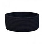 Cotton 8x3 Inch Round 1 Pcs Bedside Organizer With Out Lid (Black)