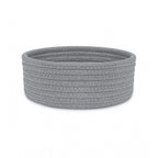 Cotton 8x3 Inch Round 1 Pcs Bedside Organizer With Out Lid (Gray)