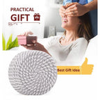 Cotton Rope Drink Coasters 6 Pcs Set (Grey-White)