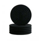 Cotton Rope Drink Coasters 6 Pcs Set (Black)