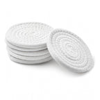 Cotton Rope Drink Coasters 6 Pcs Set (White)
