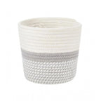 Cotton Flower Pot With Out Lid (Gray-White)