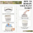 Cotton Flower Pot With Out Lid (Gray-White)