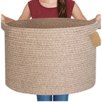 Cotton Pack Of_1 14x12 Inch Storage Basket For Clothes With Out Lid (Kidi)