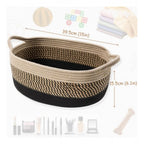 Cotton Pack Of_1 Baby Basket 15x6 Inch Storage Basket For Clothes (Brown)