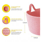 Cotton Pack Of_1 Plain Cat Basket 9x5 Inch (Pink)