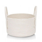 Cotton Pack Of_1 Basket 7x5 Inch Storage Basket For Clothes (White)