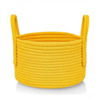 Cotton Pack Of_1 Basket 7x5 Inch Storage Basket For Clothes (Yellow)