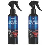 Pack of 2 3-in-1 Car and Bike Polish Spray Bottles 100 ML