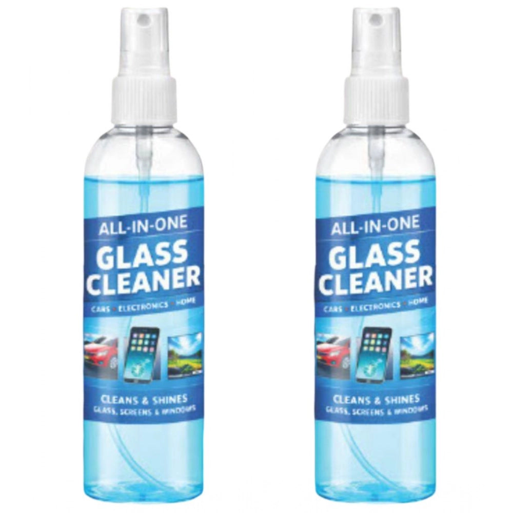 Pack of 2 All-in-One Glass Cleaner Spray Bottles 100 ML