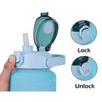 3 Pcs Motivational Leakproof Tritan Water Bottles (Multicolor)