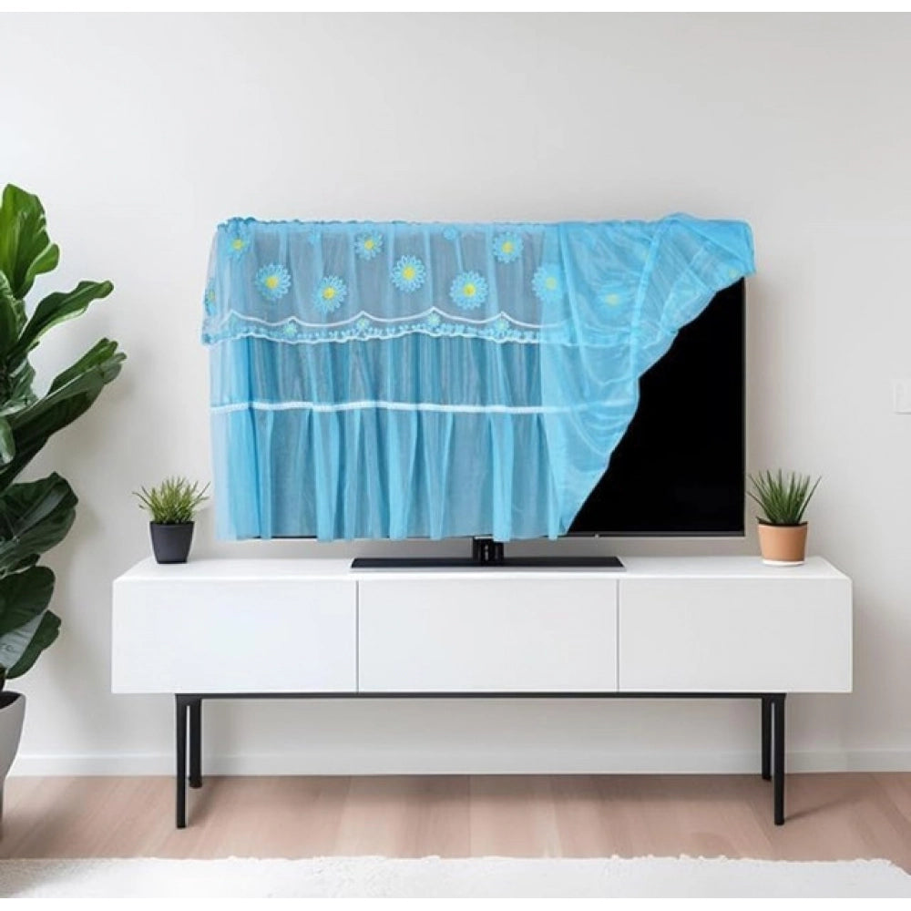 Pack of 2 LED TV Cover (28-34 Inch) (40-45 Inch) (50-55 Inch) (Blue)