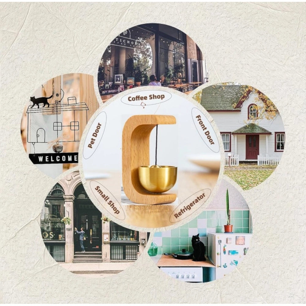 Self-Adhesive Magnetic Doorbell (Gold)