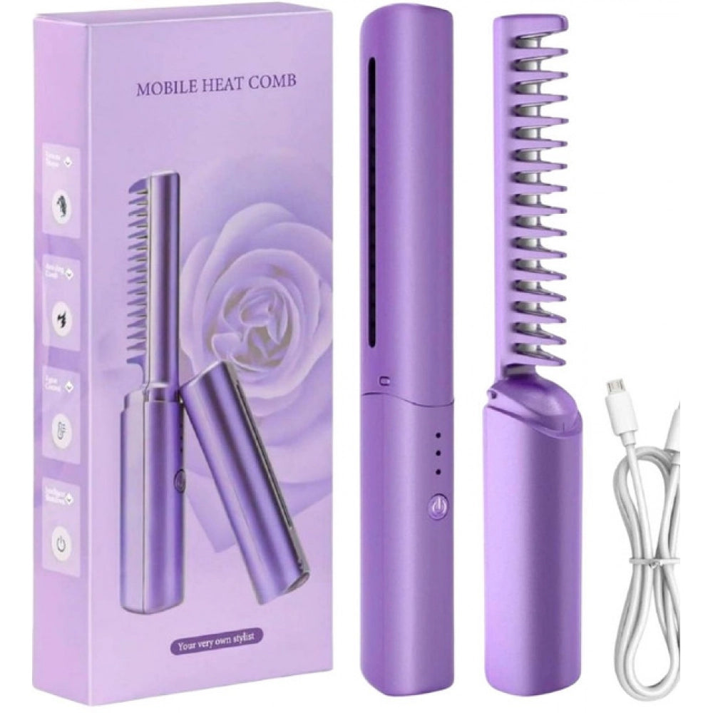 Pack of 2 Rechargeable Mini Hair Straightener (Multicolor)