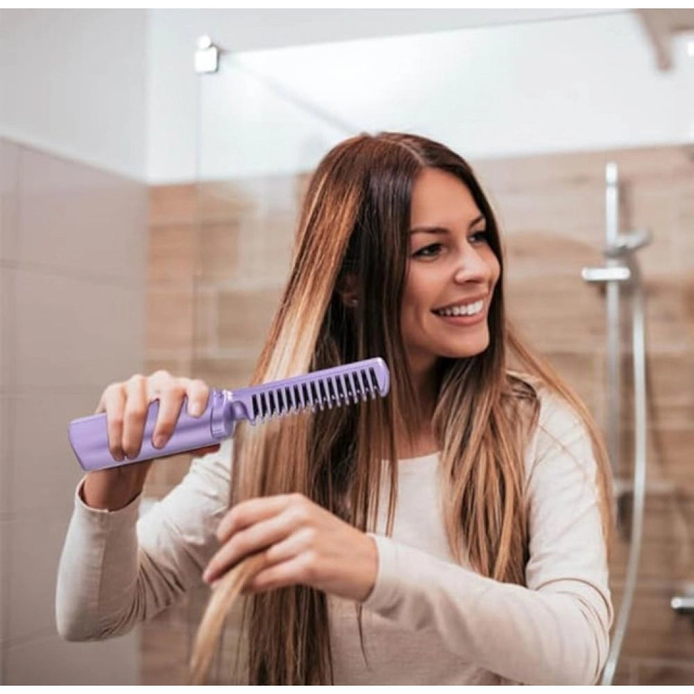 Pack of 2 Rechargeable Mini Hair Straightener (Multicolor)