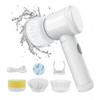 USB Charging 5 in 1 Magic Brush (White)