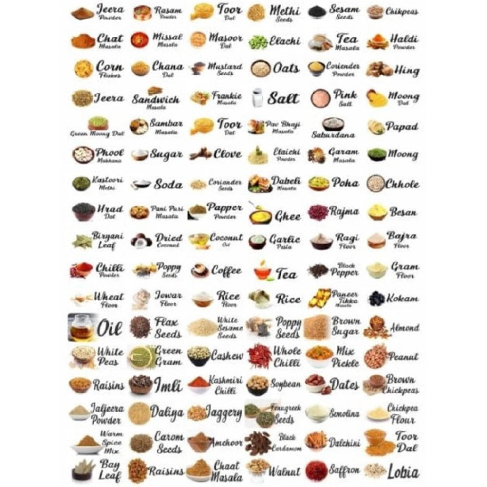 Pack of 3 Kitchen Masala Sticker (Multicolor)