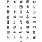 Pack of 3 Switch Board Sticker (Black)