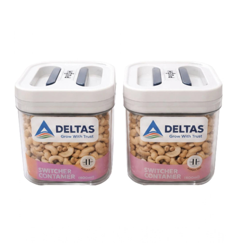 Pack of 2 Switchers Airtight Storage Container Set 500 ML (White)