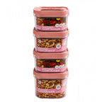 Pack of 4 Switchers Airtight Storage Container Set 1250 ML (Pink)