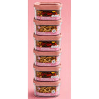 Pack of 6 Switchers Airtight Storage Container Set 1250 ML (Pink)