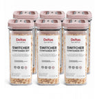Pack of 6 Switchers Airtight Storage Container Set 2000 ML (Pink)