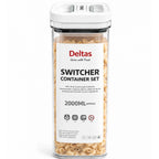 Pack of 1 Switchers Airtight Storage Container Set 2000 ML (White)