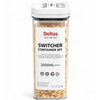 Pack of 1 Switchers Airtight Storage Container Set 2000 ML (White)