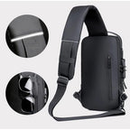 Waterproof Sling Cross Backpack Bag (Black)
