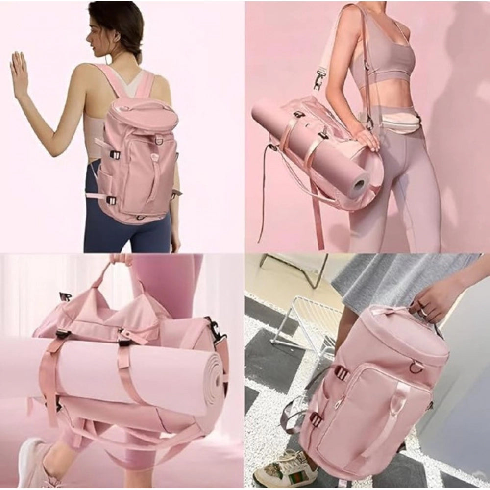 2 in 1 Travel Duffle Bag with Shoe Compartment (Multicolor)