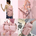 2 in 1 Travel Duffle Bag with Shoe Compartment (Multicolor)