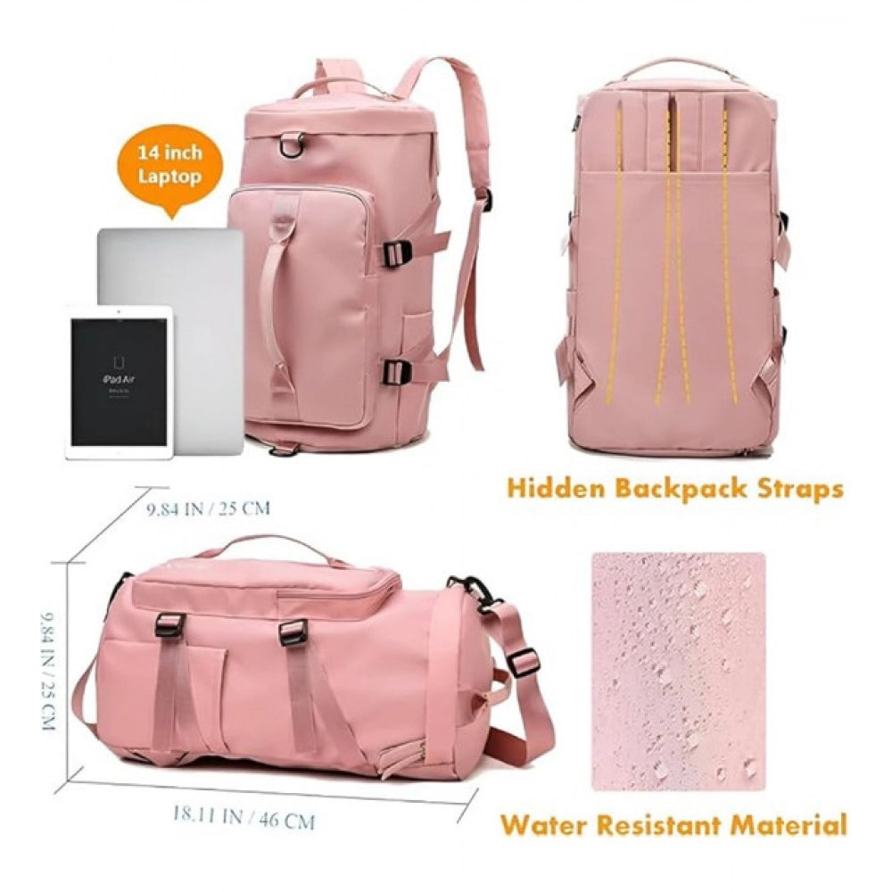 2 in 1 Travel Duffle Bag with Shoe Compartment (Multicolor)