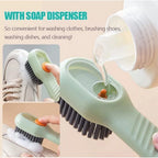 Pack of 3 Soap Dispensing Cleaning Brush (Multicolor)