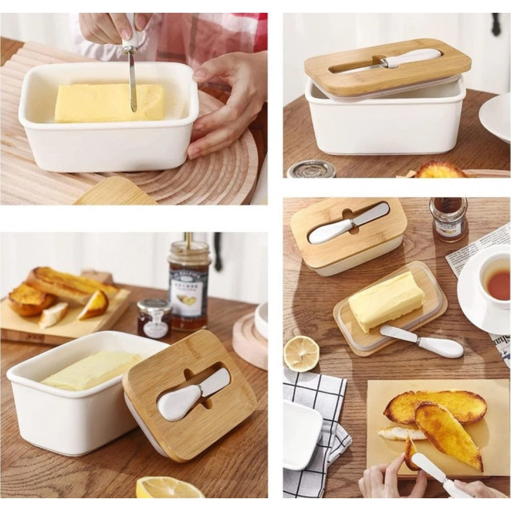Ceramic Butter Box (White)