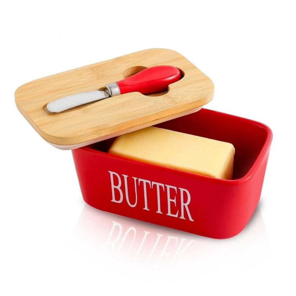Ceramic Butter Box (Red)