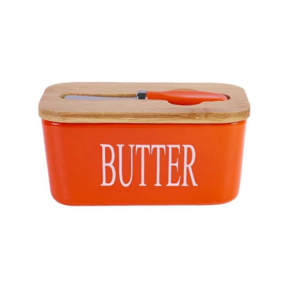 Ceramic Butter Box (Orange)