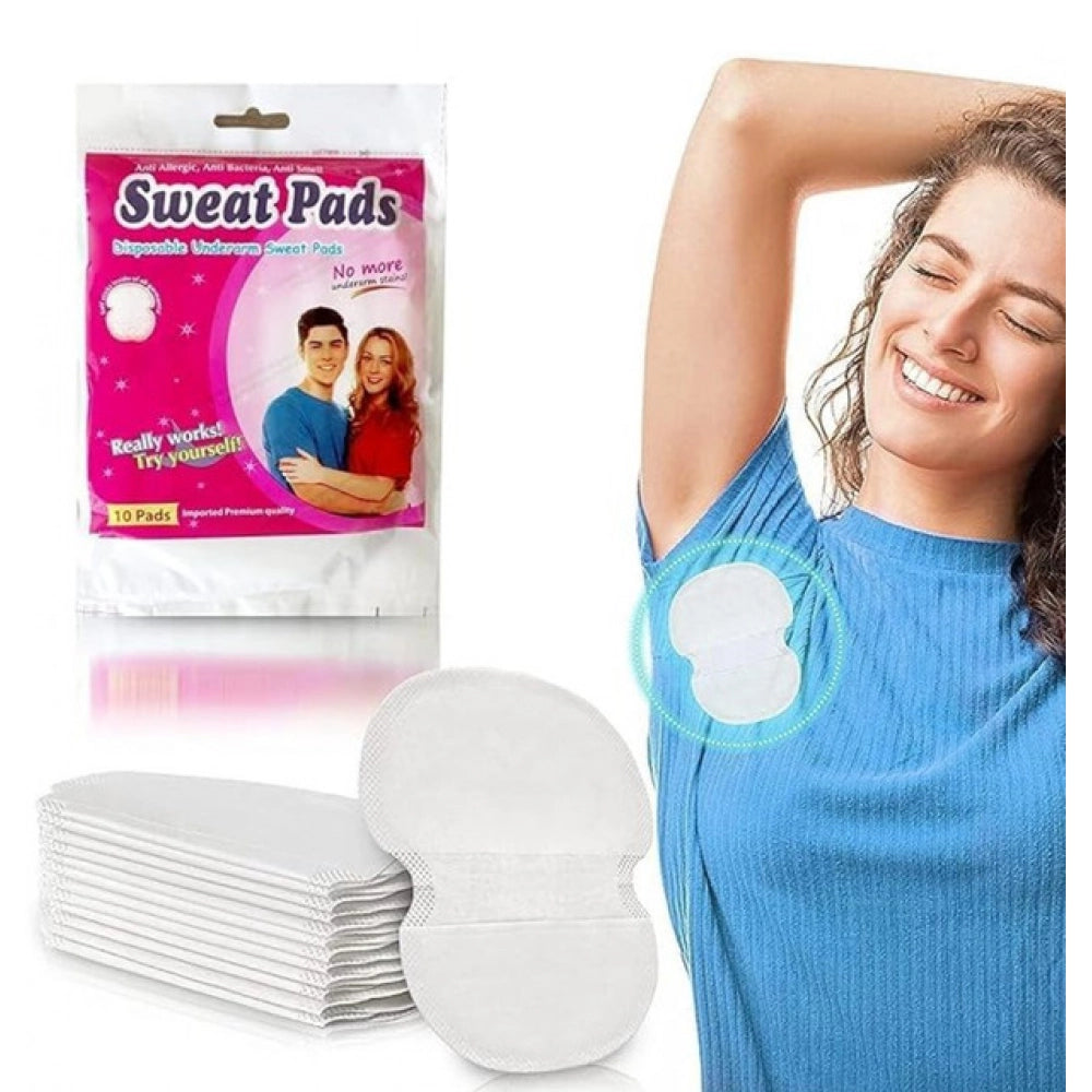 Pack of 3 Sweat Pads 10 PCS (White)