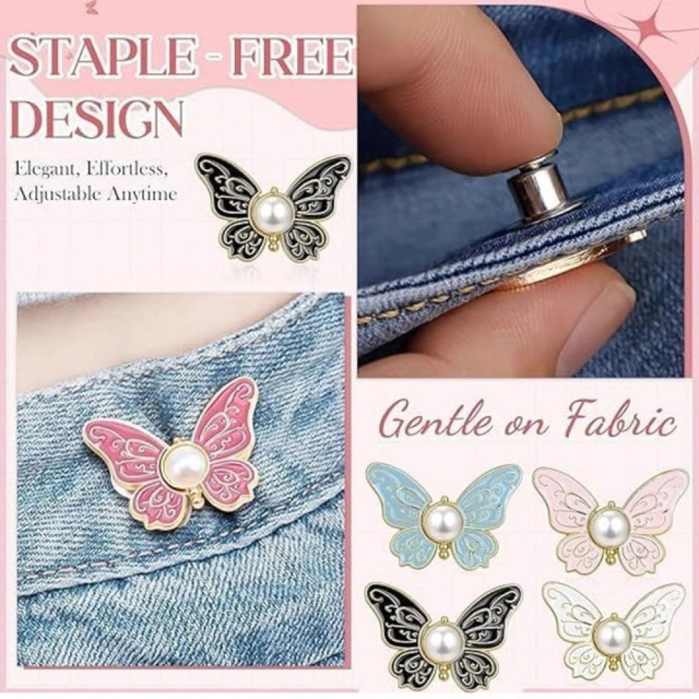 Pack of 3 Jeans Clip Butterfly (Multicolor)