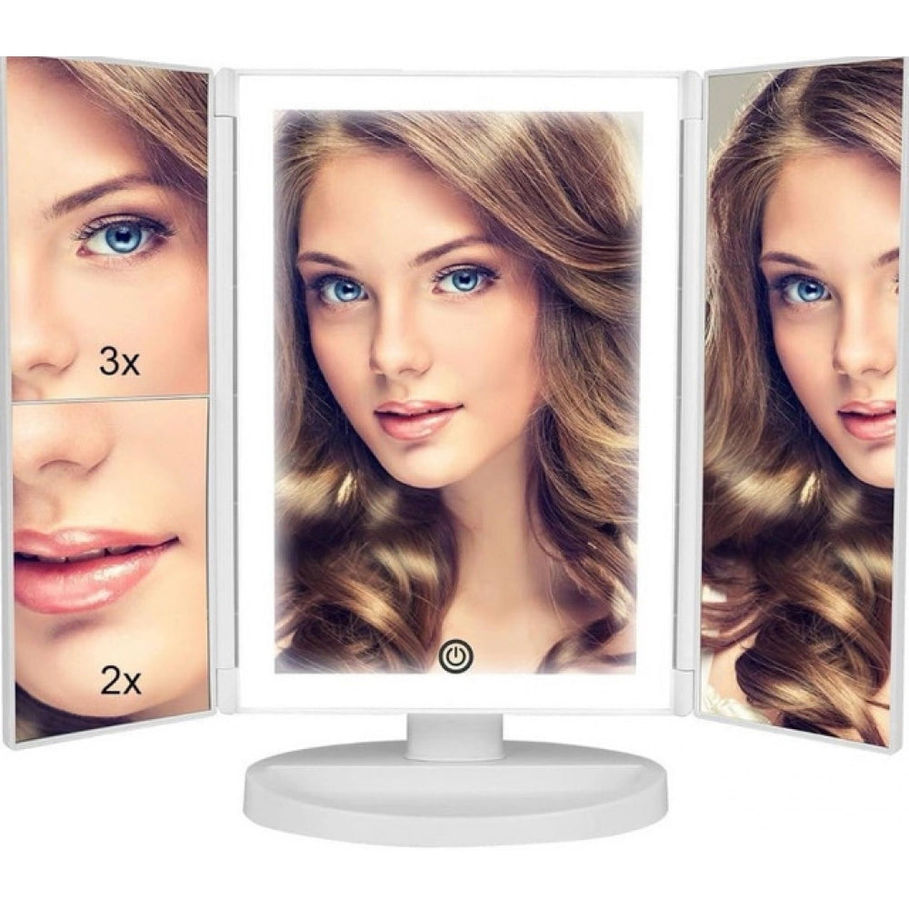 Rechargeable Makeup Vanity Mirror (Silver)